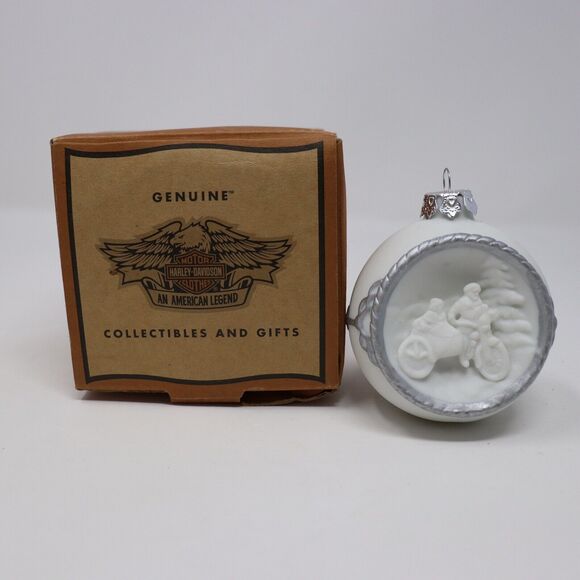 Harley-Davidson 2001 Enthusiast Series Christmas Holiday Tree Ornament Porcelain - Picture 1 of 4